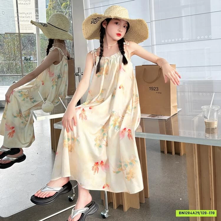 ĐẦM 2 DÂY KEM HOA NHÍ