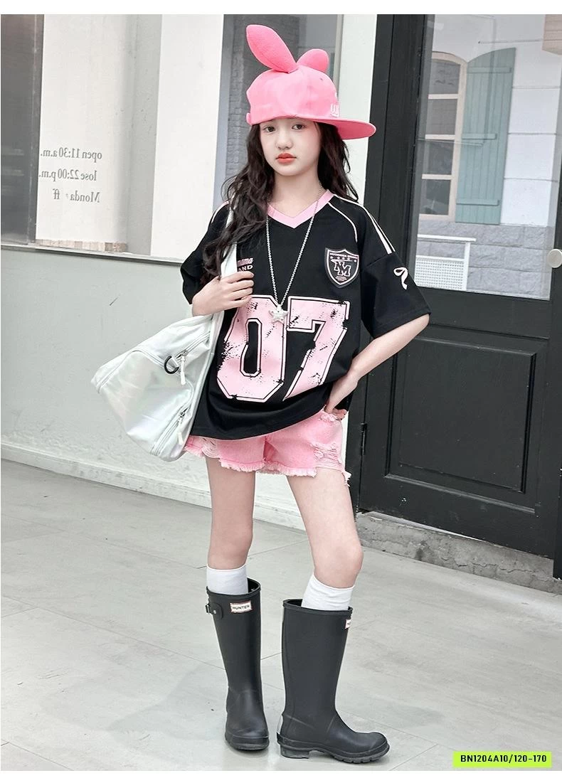 ÁO THỂ THAO 07 MIX SHORT HỒNG