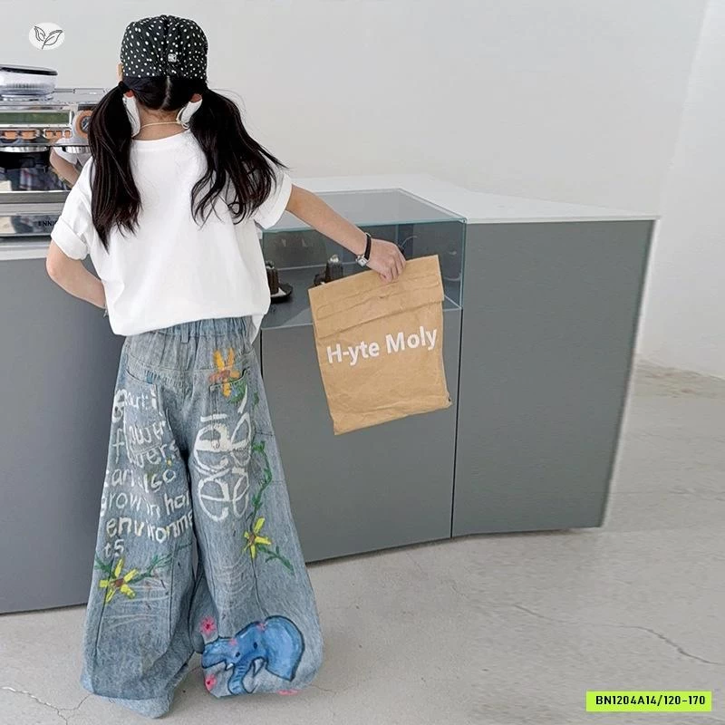 ÁO KITTY MIX JEANS HỌA TIẾT