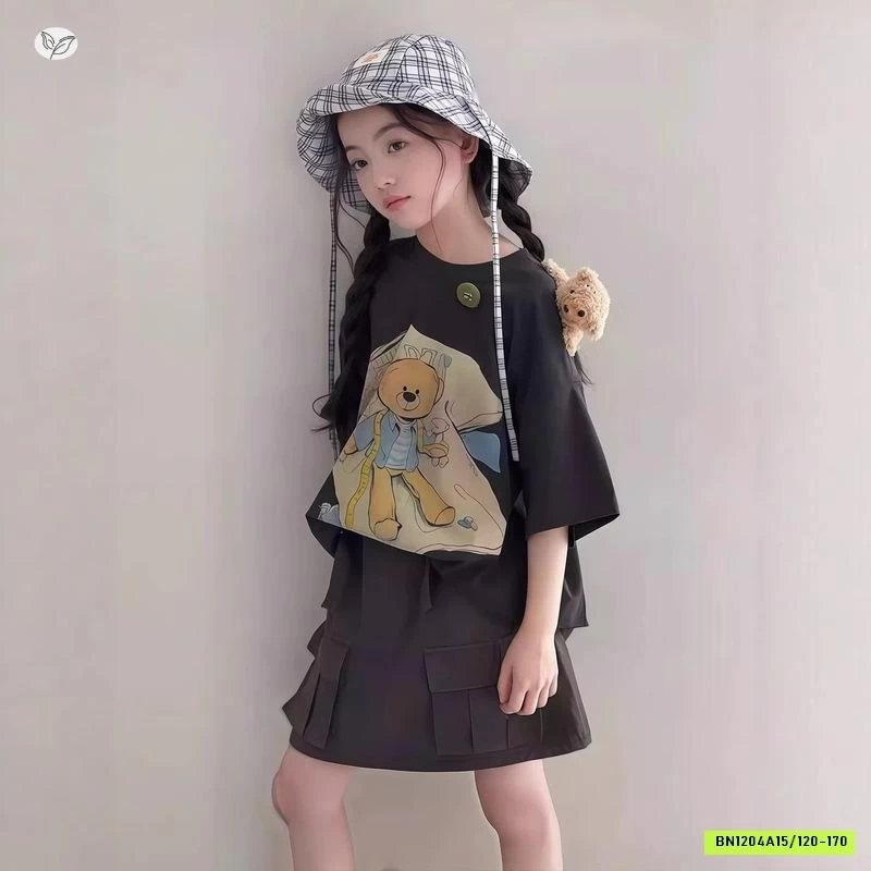 ÁO THUN GẤU MIX CV CHỮ A