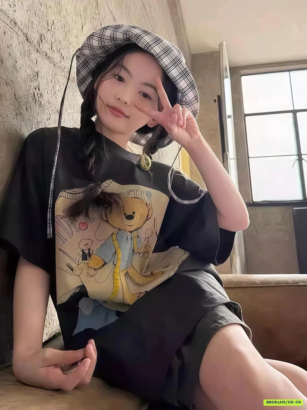 ÁO THUN GẤU MIX CV CHỮ A