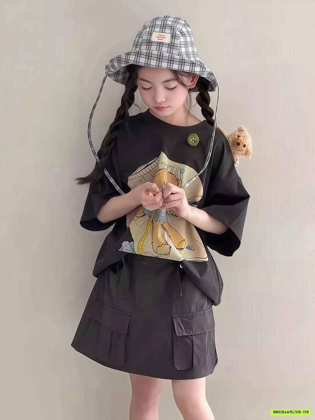 ÁO THUN GẤU MIX CV CHỮ A