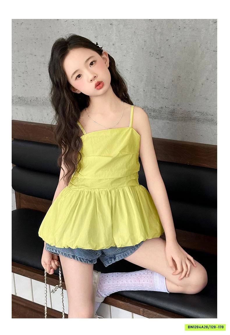 ÁO BÍ 2 DÂY MIX SHORT JEANS