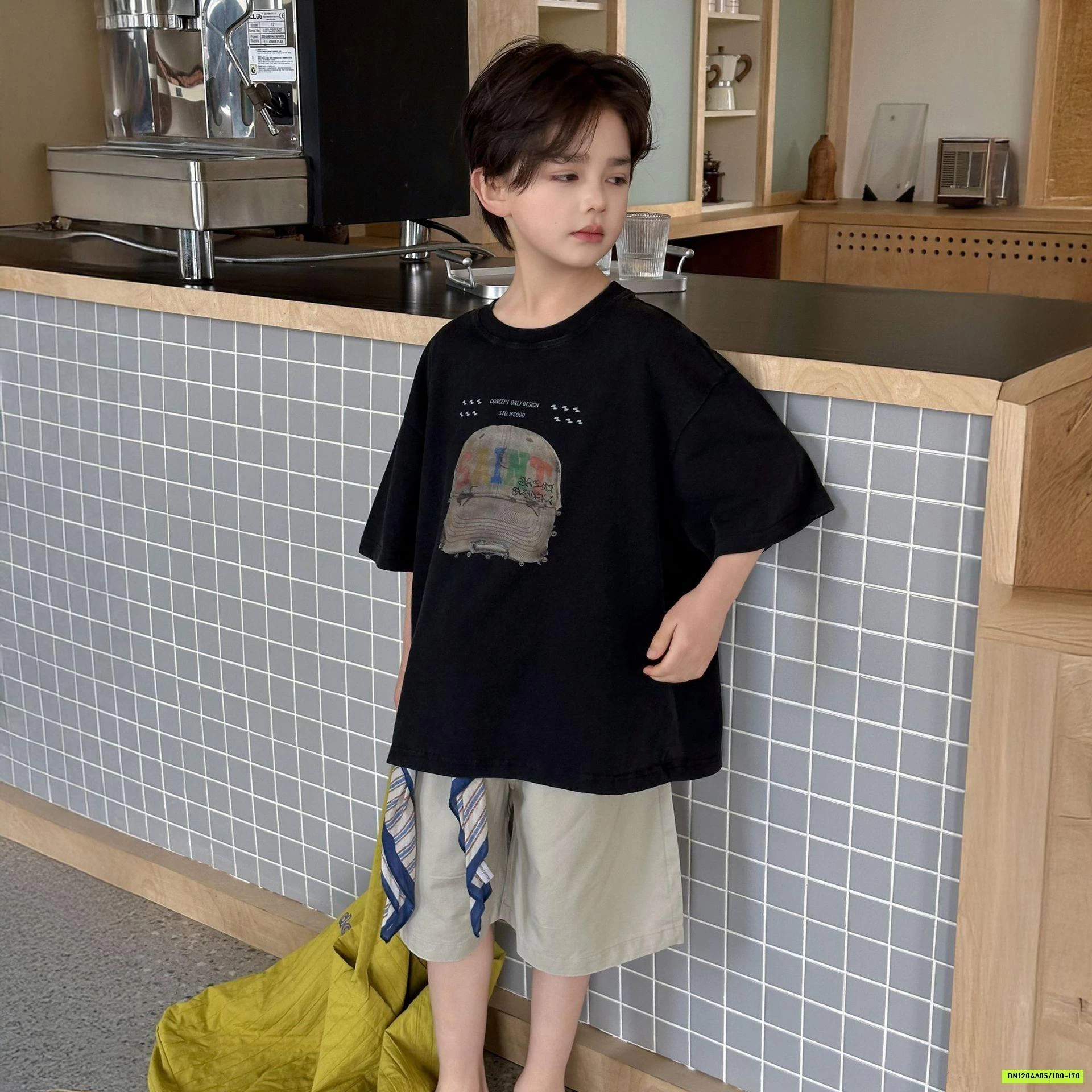 ÁO THUN IN MŨ KẾT ĐEN NGẦU