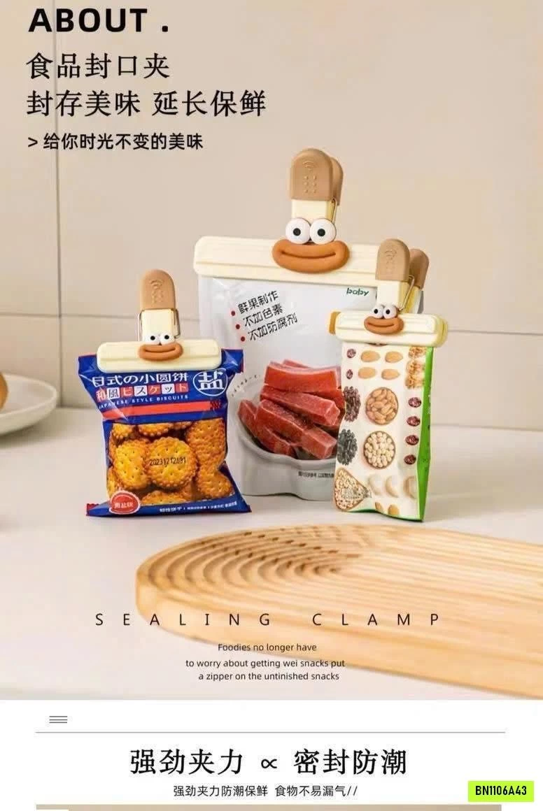 SET 20 CÁI KẸP MIỆNG TÚI "MẶT CƯỜI"