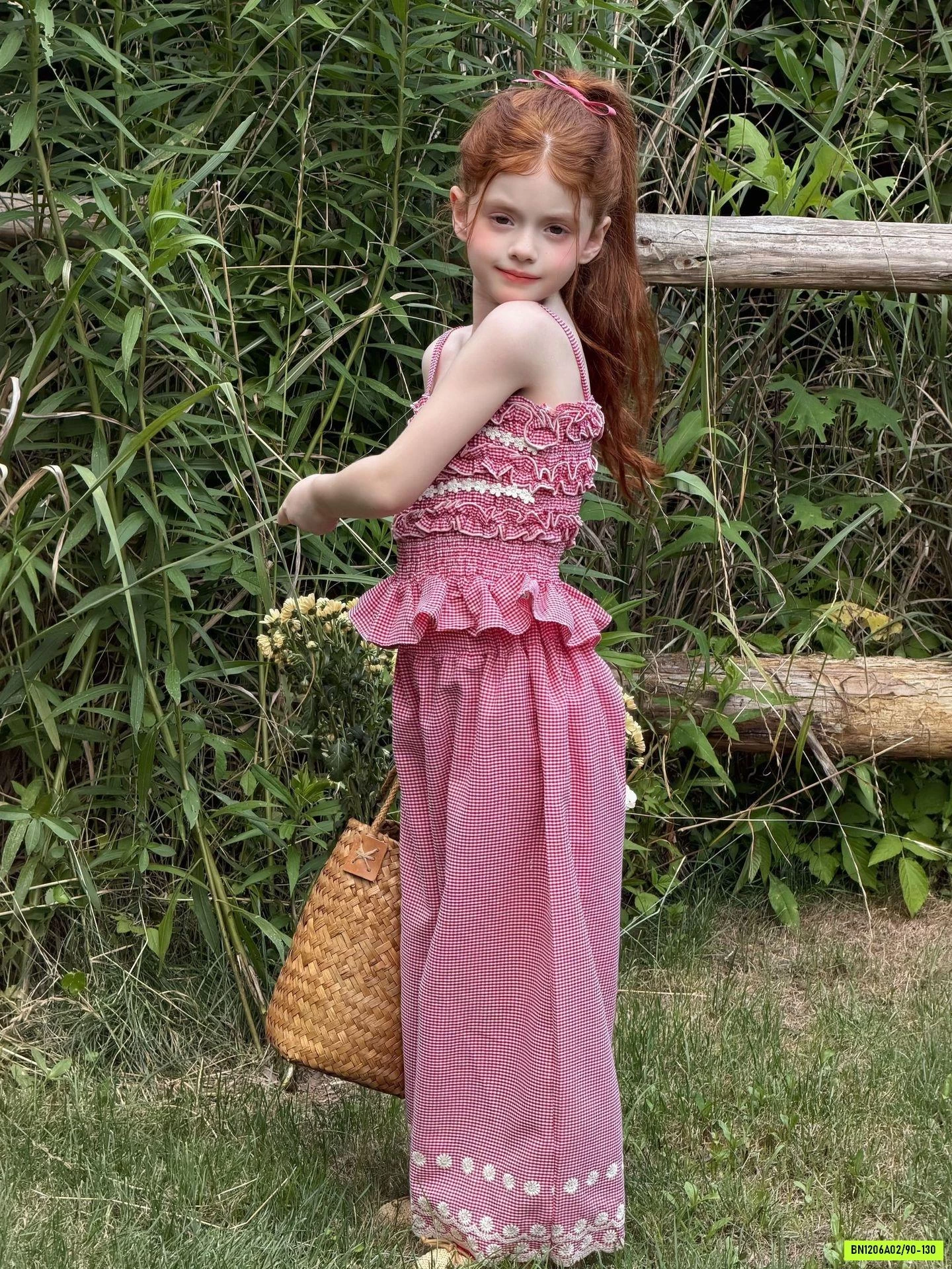 SÉT 2 DÂY QUẦN SUÔNG CARO ĐỎ OTALY