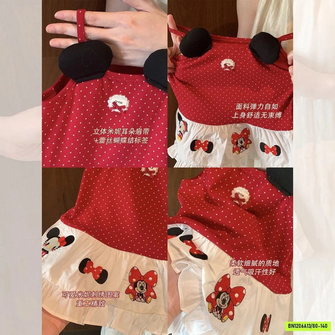 VÁY 2 DÂY MICKEY ĐỎ NINGLI