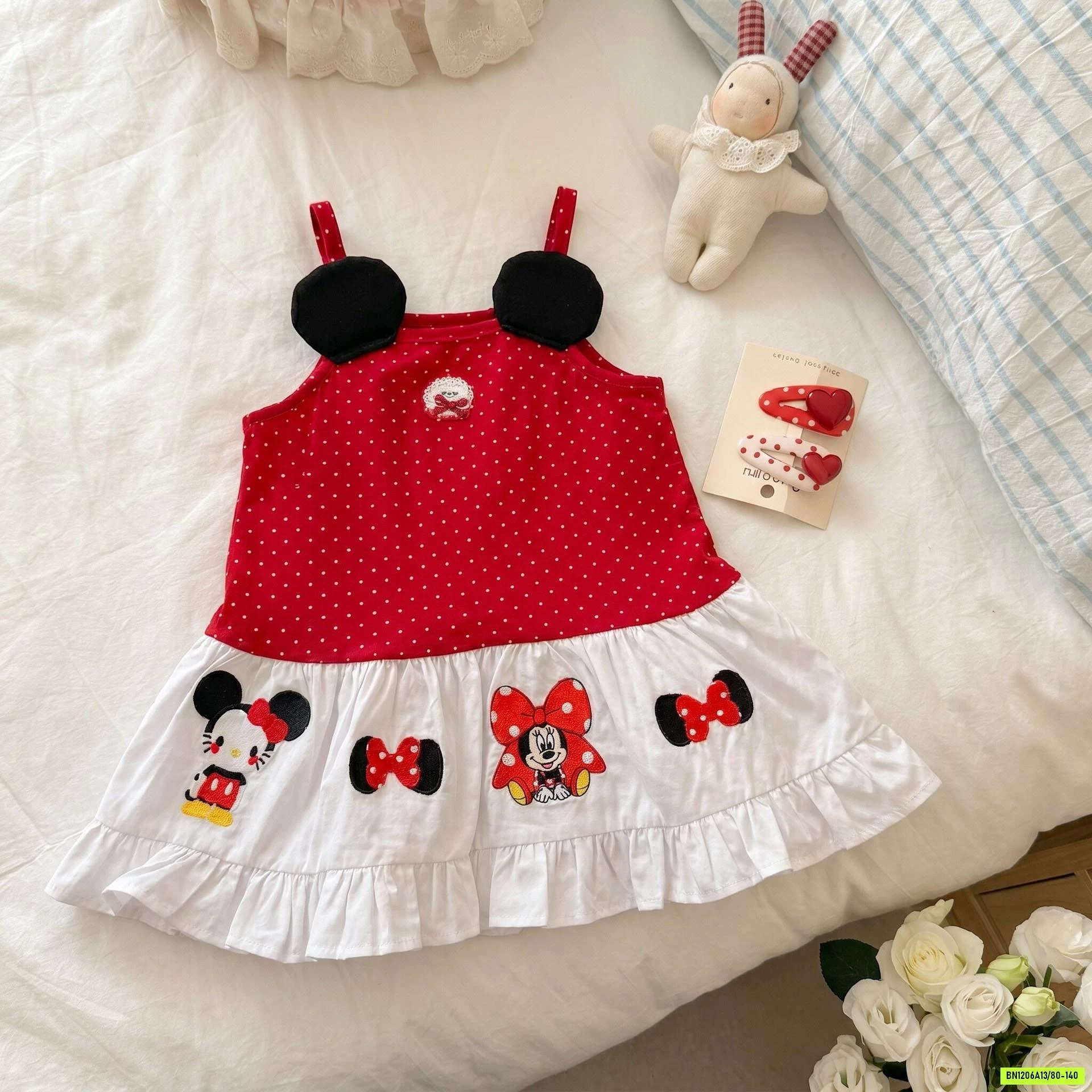 VÁY 2 DÂY MICKEY ĐỎ NINGLI