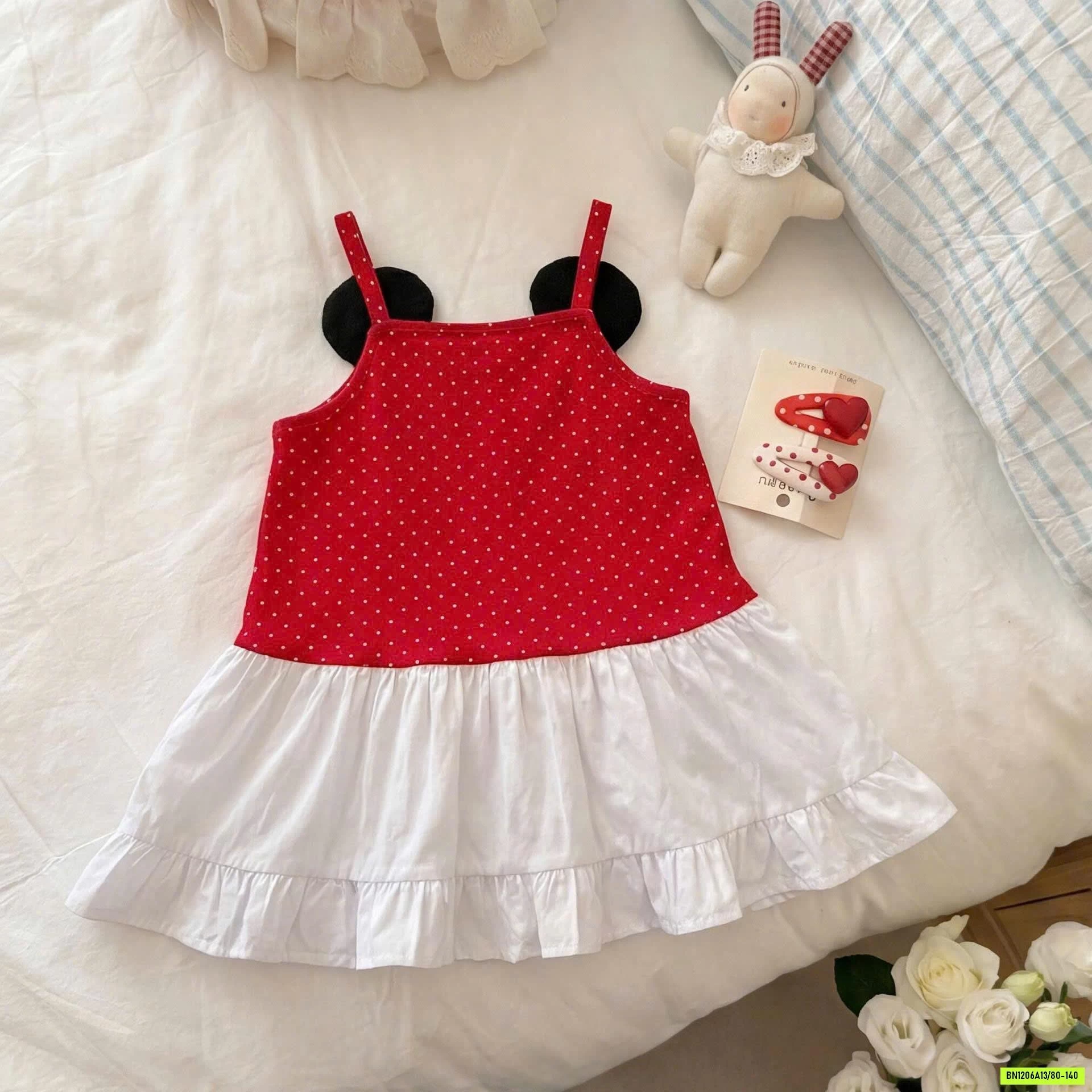 VÁY 2 DÂY MICKEY ĐỎ NINGLI