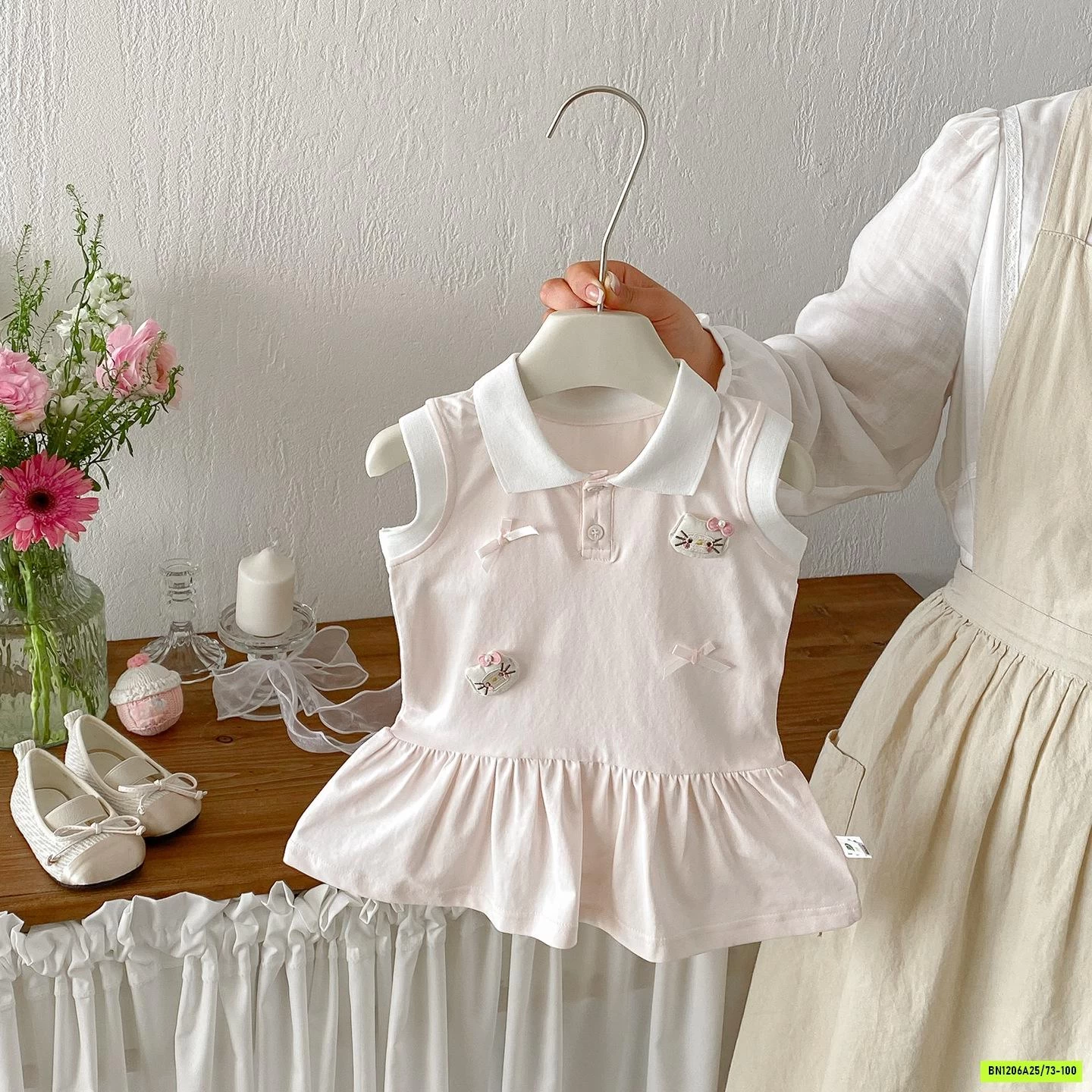 ĐẦM POLO THÊU ĐUÔI CÁ SZ NHÍ