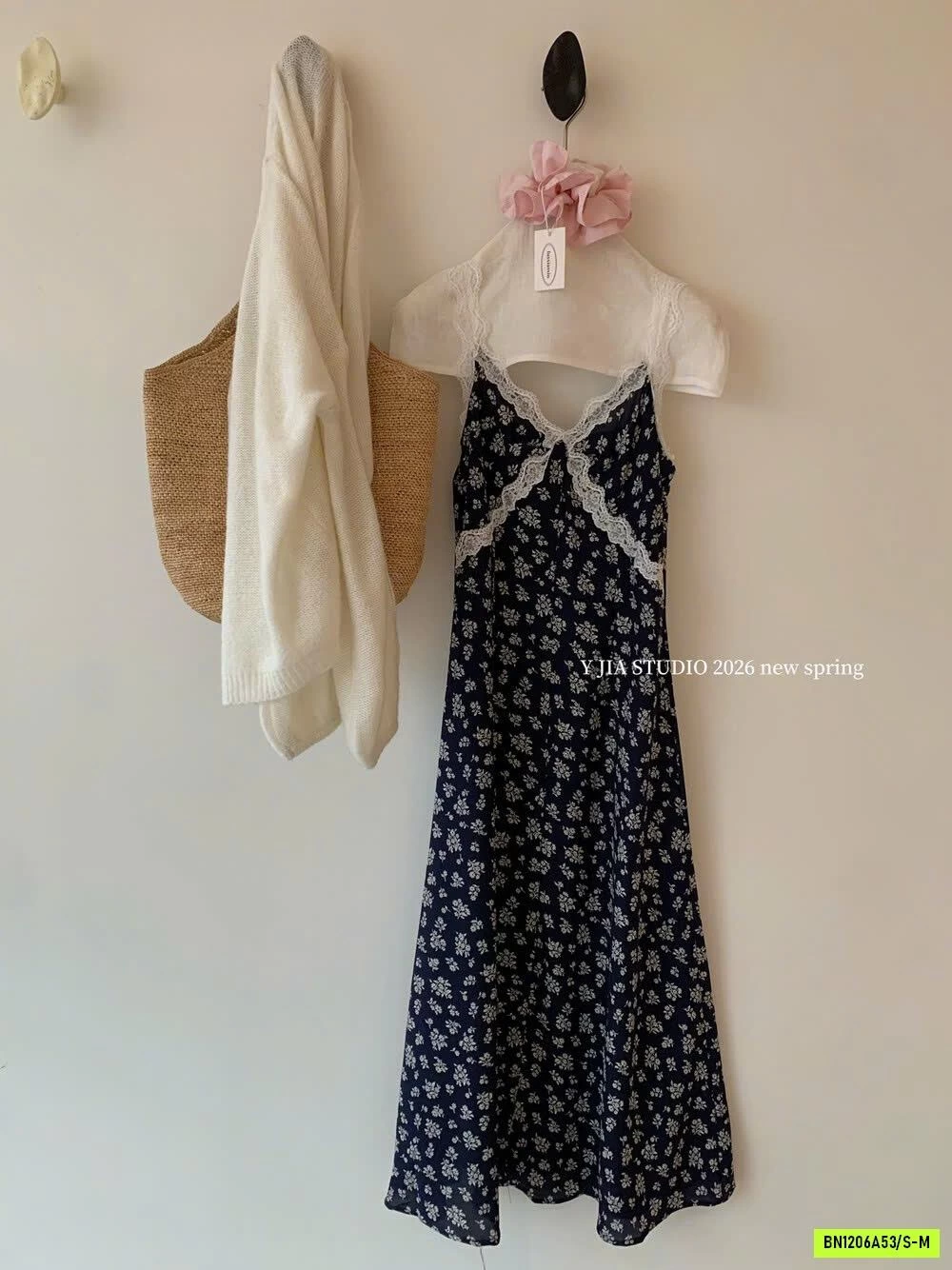 SÉT VÁY HOA 2 DÂY + CARDIGAN