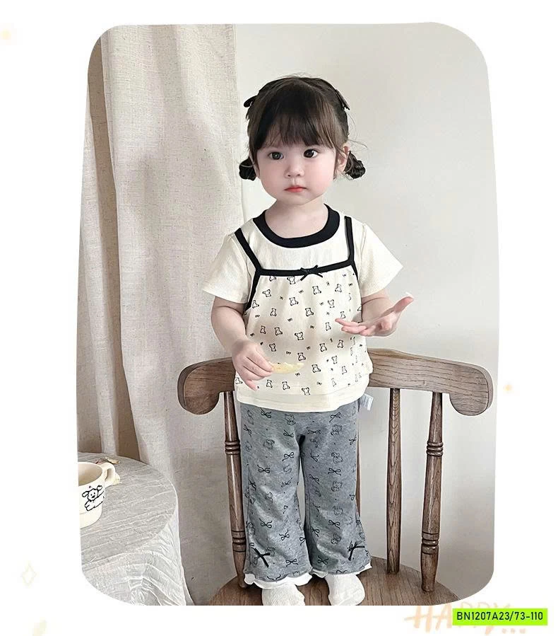 SÉT ÁO GIẢ 2 LỚP MIX QUẦN LOE