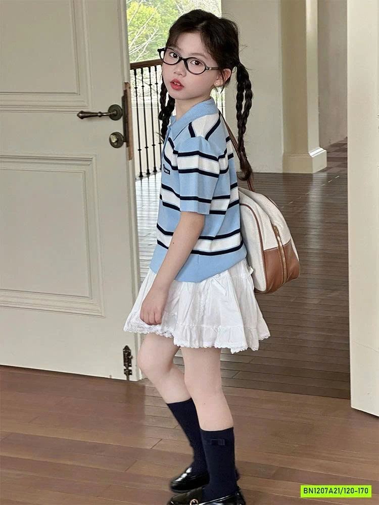 POLO MONTOGHI KẺ MIX CV TRẮNG