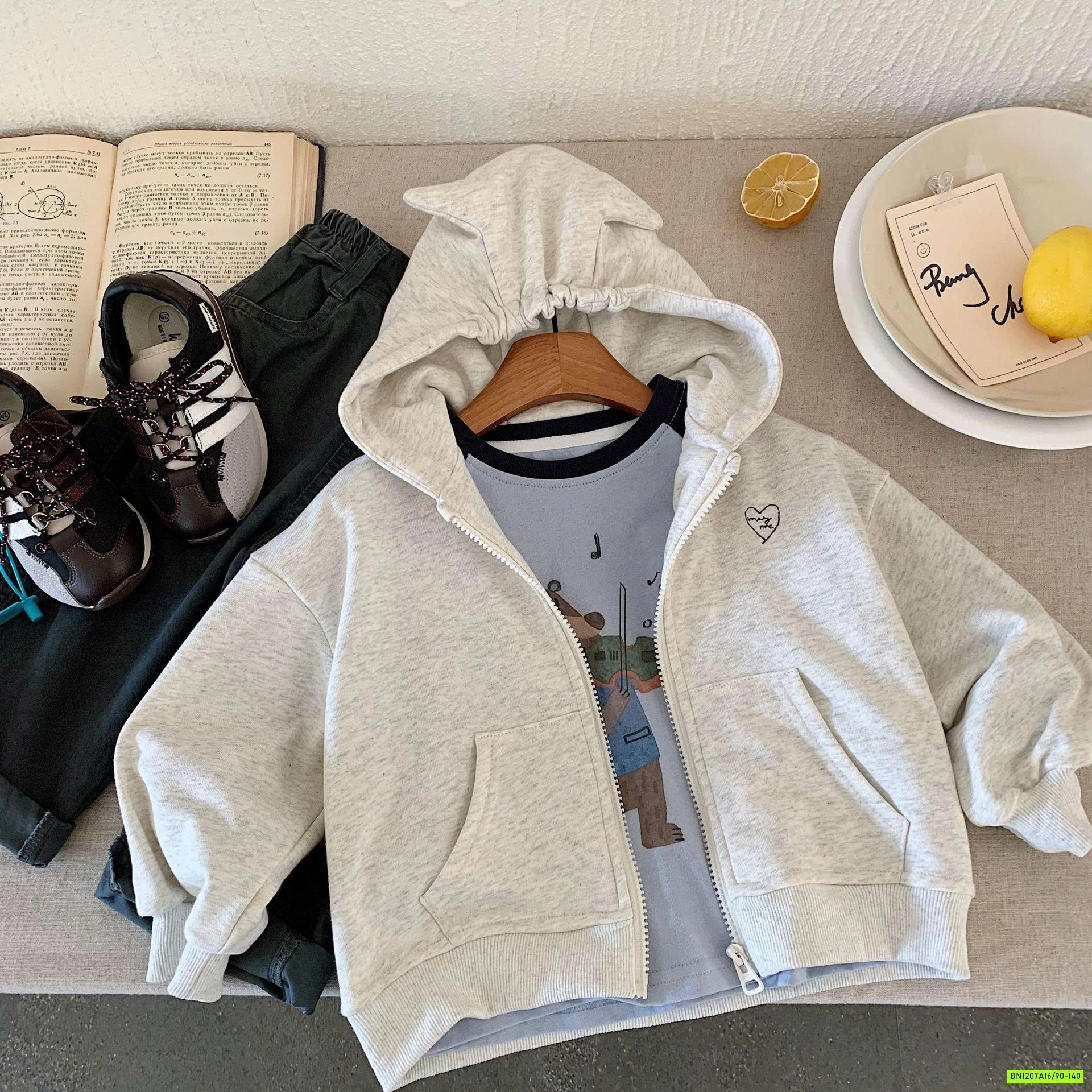 KHOÁC COTTON DA CÁ LIỀN MŨ H0099