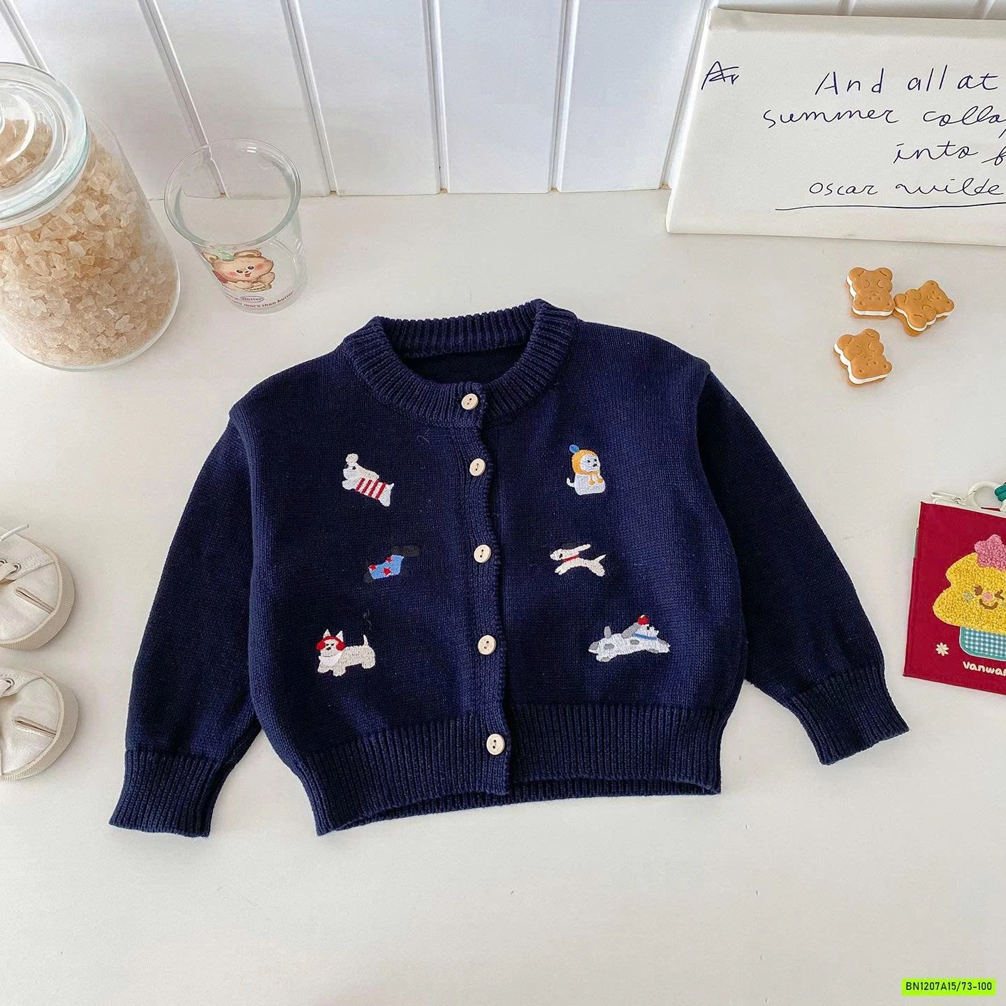 KHOÁC LEN THÊU HÌNH SZ NHÍ