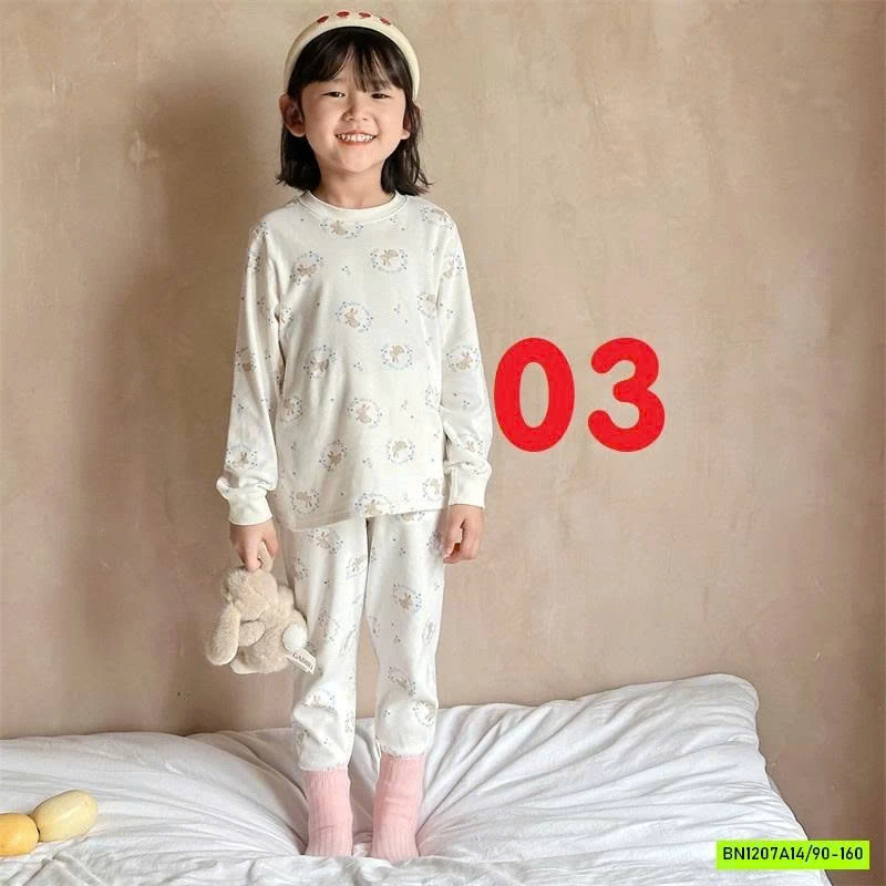 BỘ NỈ IN HÌNH COTTON MÙA THU