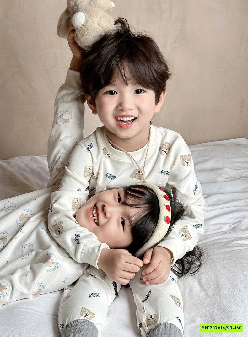 BỘ NỈ IN HÌNH COTTON MÙA THU