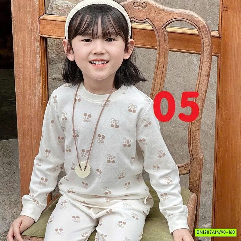 BỘ NỈ IN HÌNH COTTON MÙA THU