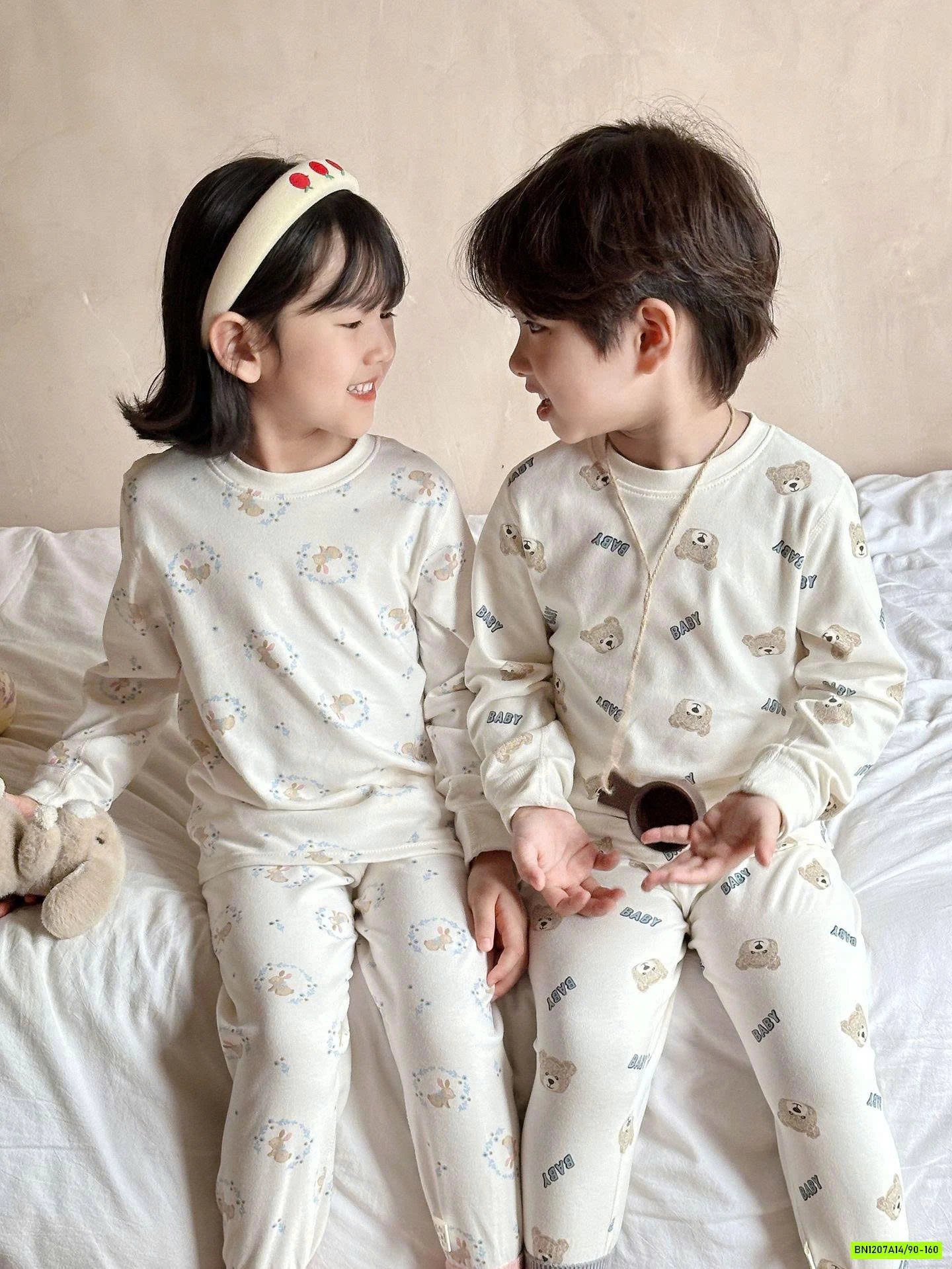 BỘ NỈ IN HÌNH COTTON MÙA THU