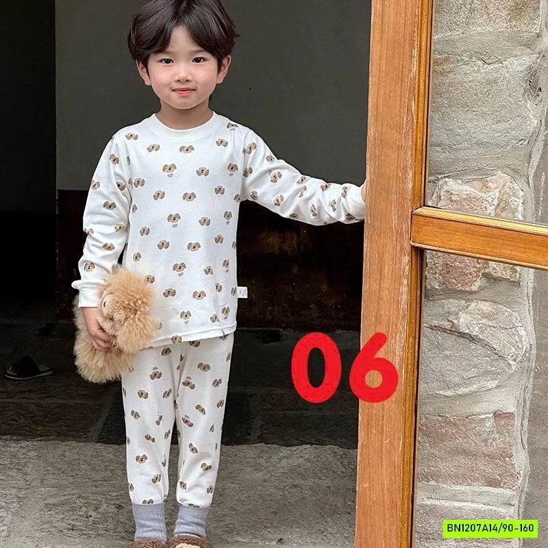 BỘ NỈ IN HÌNH COTTON MÙA THU