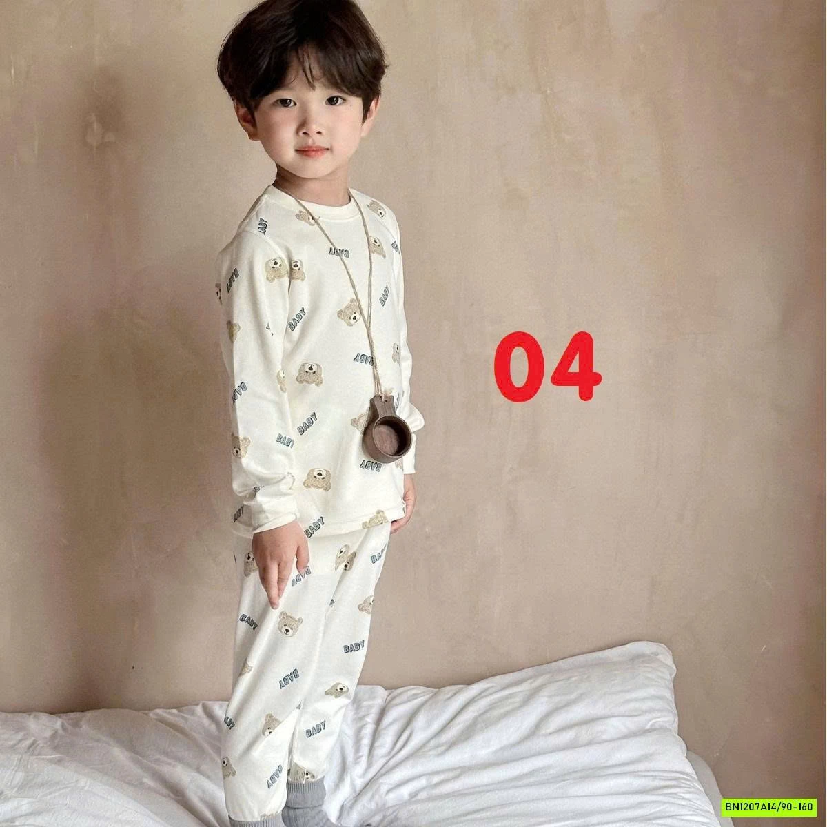 BỘ NỈ IN HÌNH COTTON MÙA THU