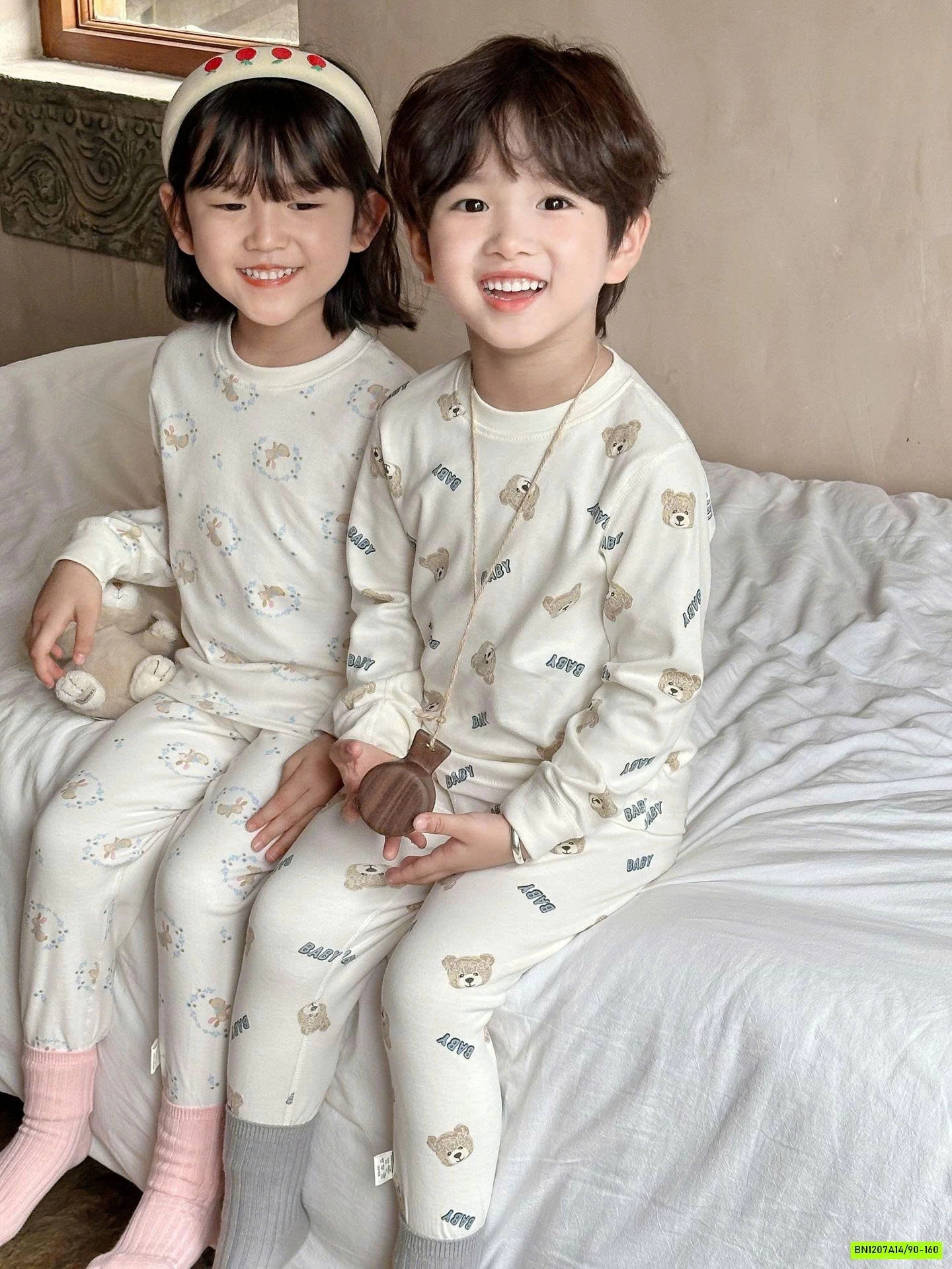 BỘ NỈ IN HÌNH COTTON MÙA THU