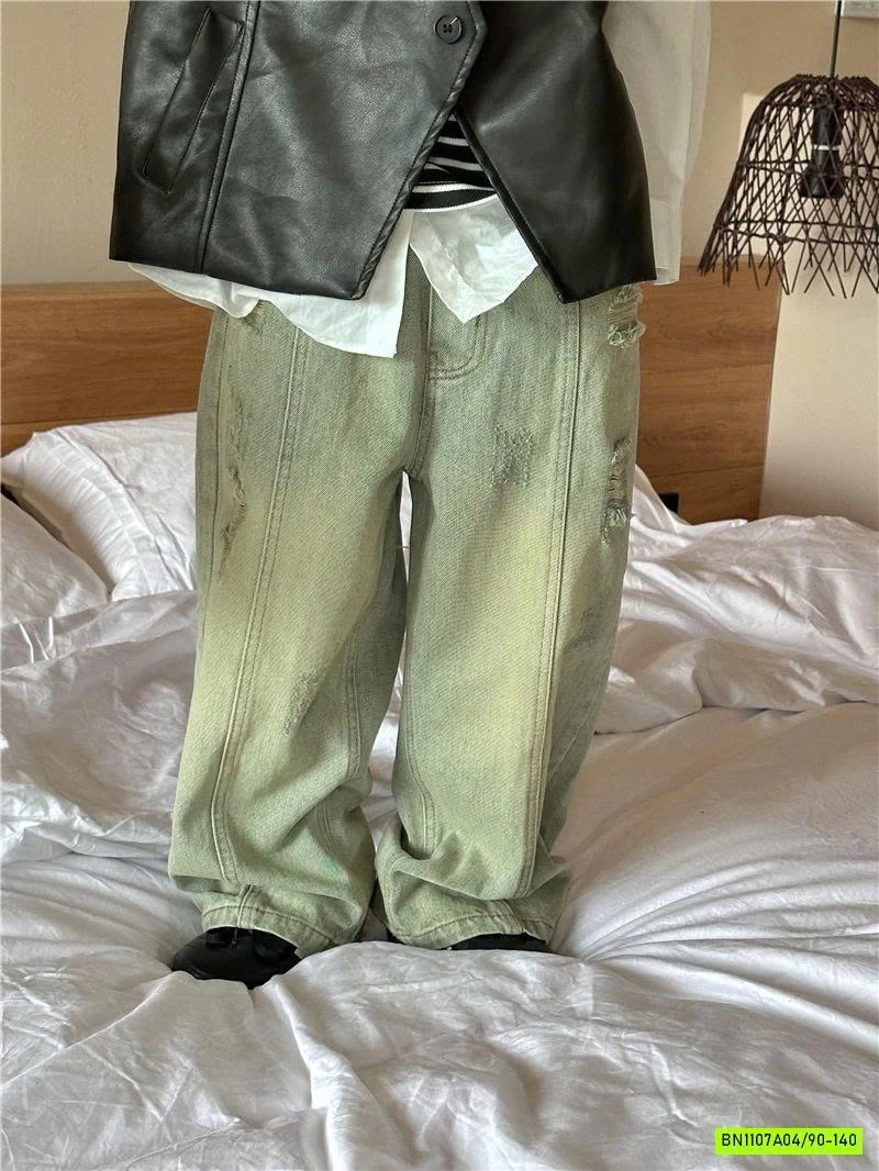 JEANS SUÔNG 23633 GÂN TRƯỚC