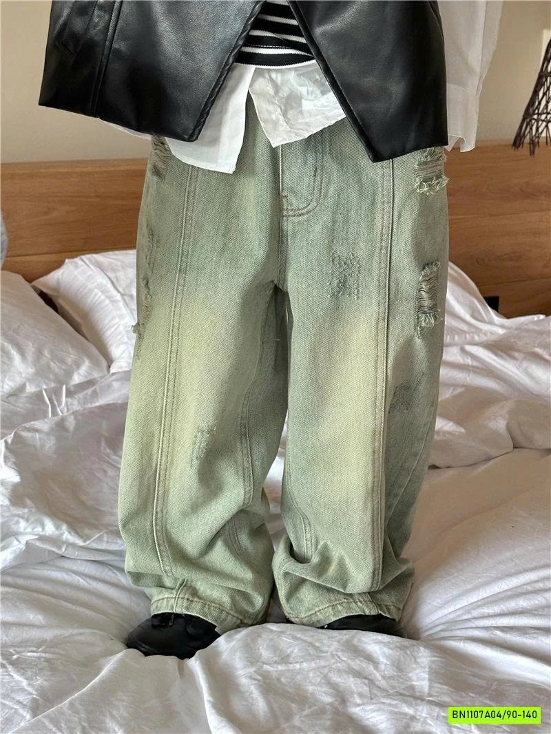 JEANS SUÔNG 23633 GÂN TRƯỚC