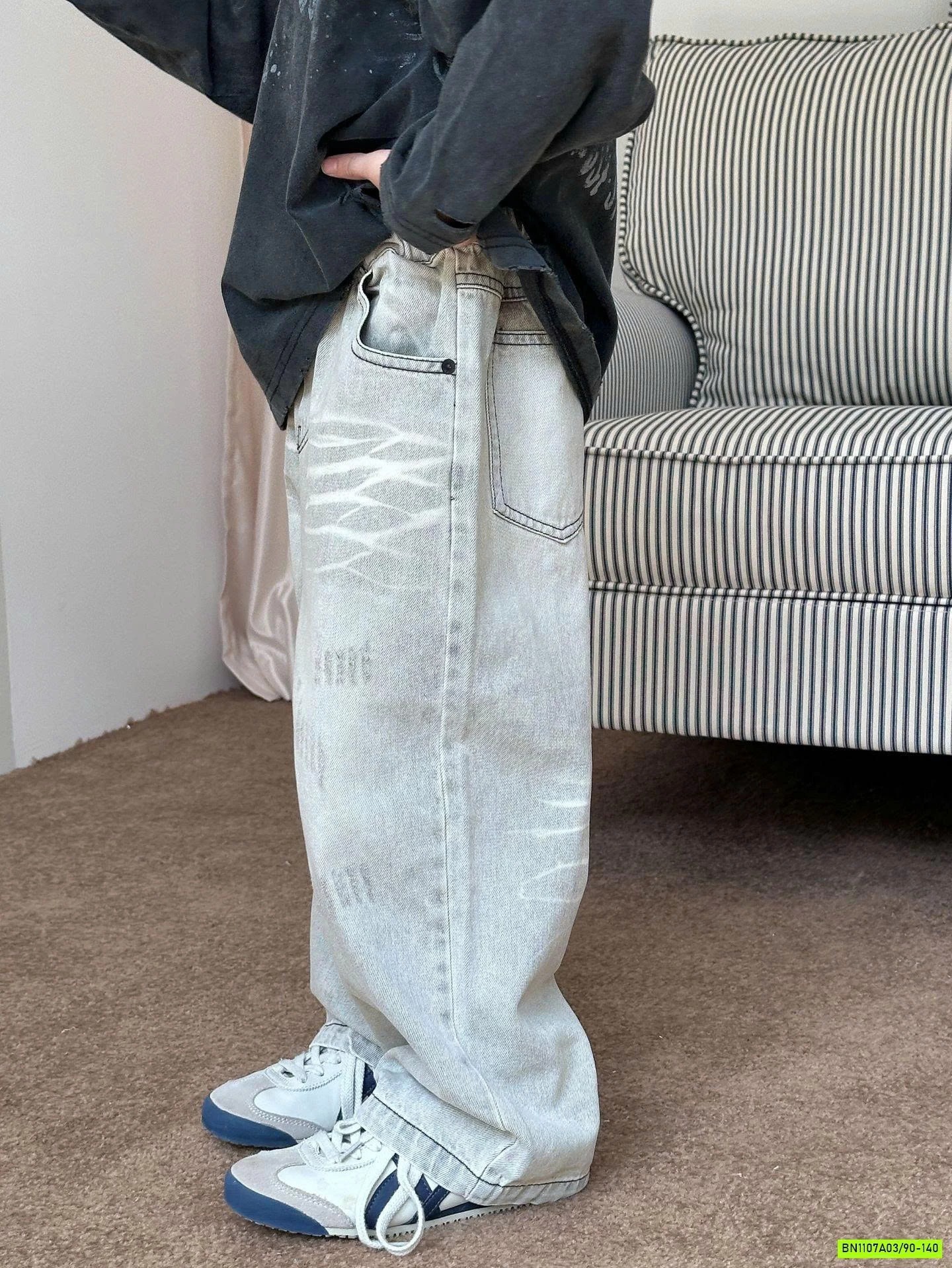 JEANS SUÔNG 24747 BẠC MÀU