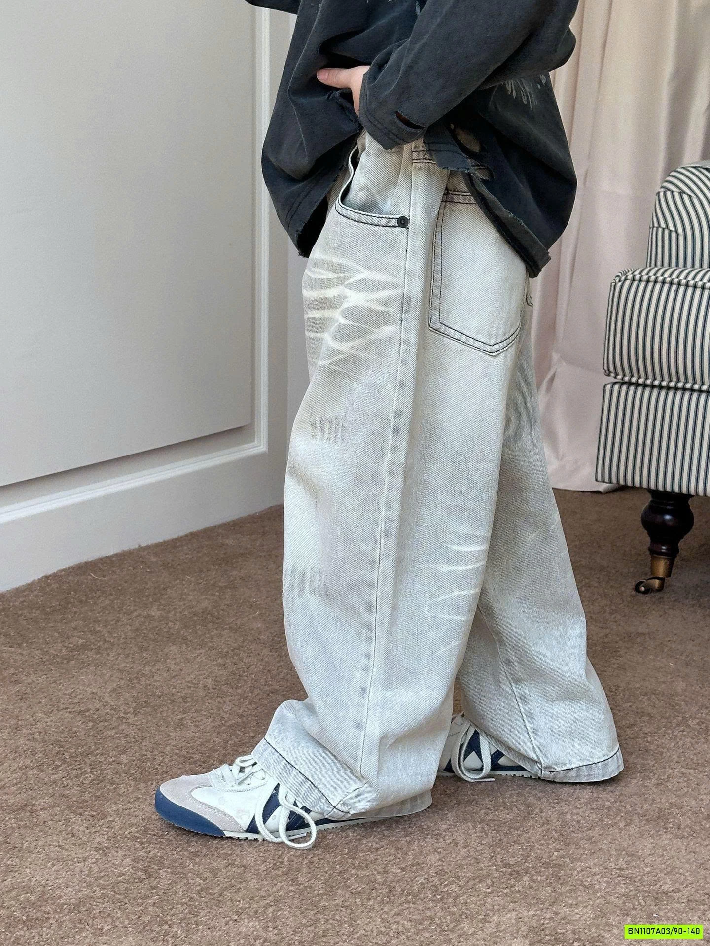 JEANS SUÔNG 24747 BẠC MÀU