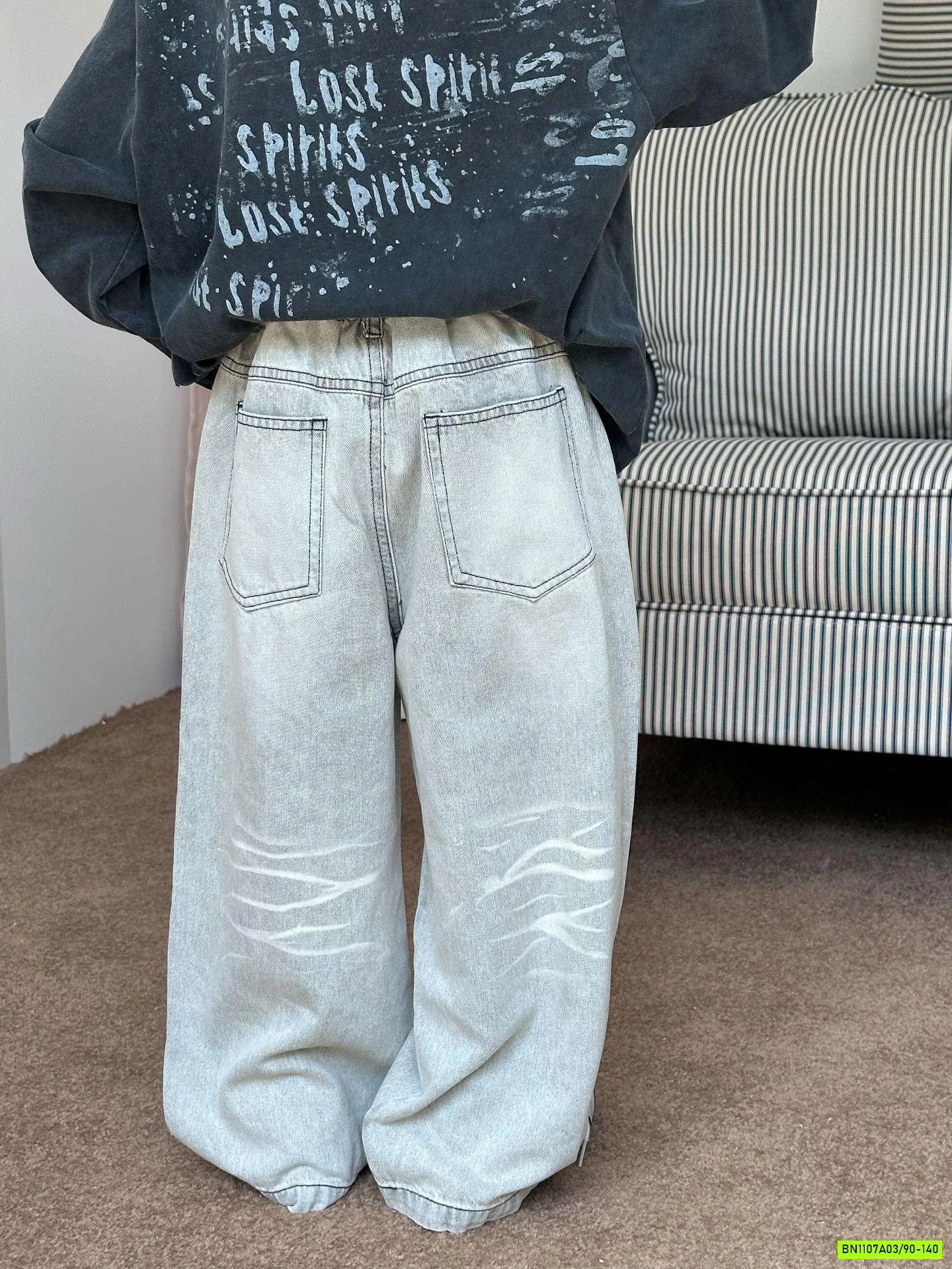 JEANS SUÔNG 24747 BẠC MÀU