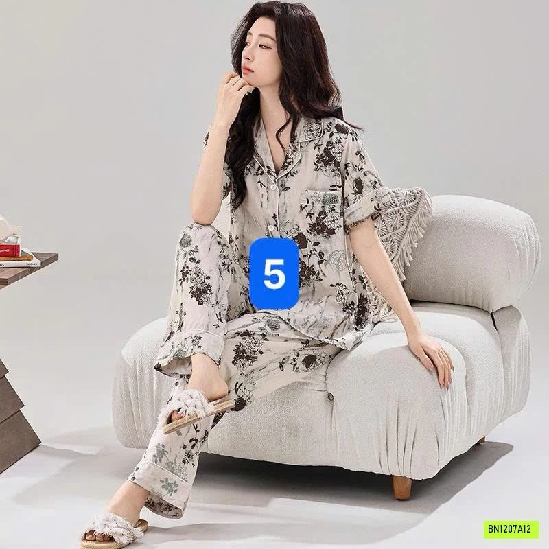 BỘ PIJAMA LANH SIÊU MÁT