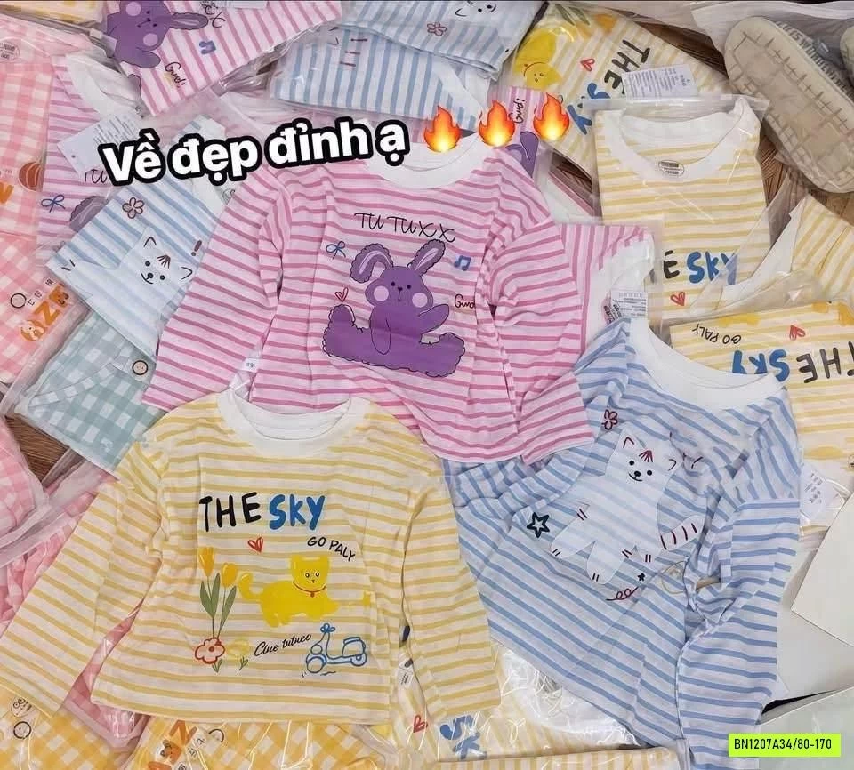 ÁO THUN GIẤY KẺ MẶC THU