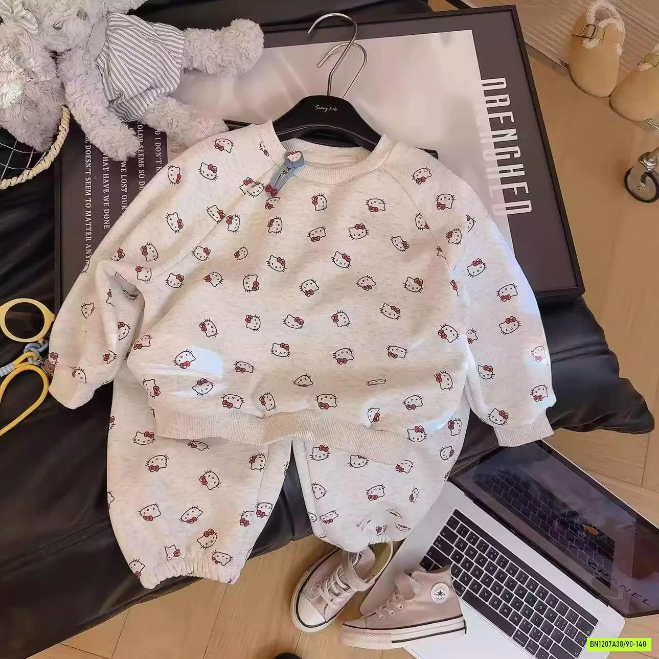 BỘ NỈ XÁM KITTY