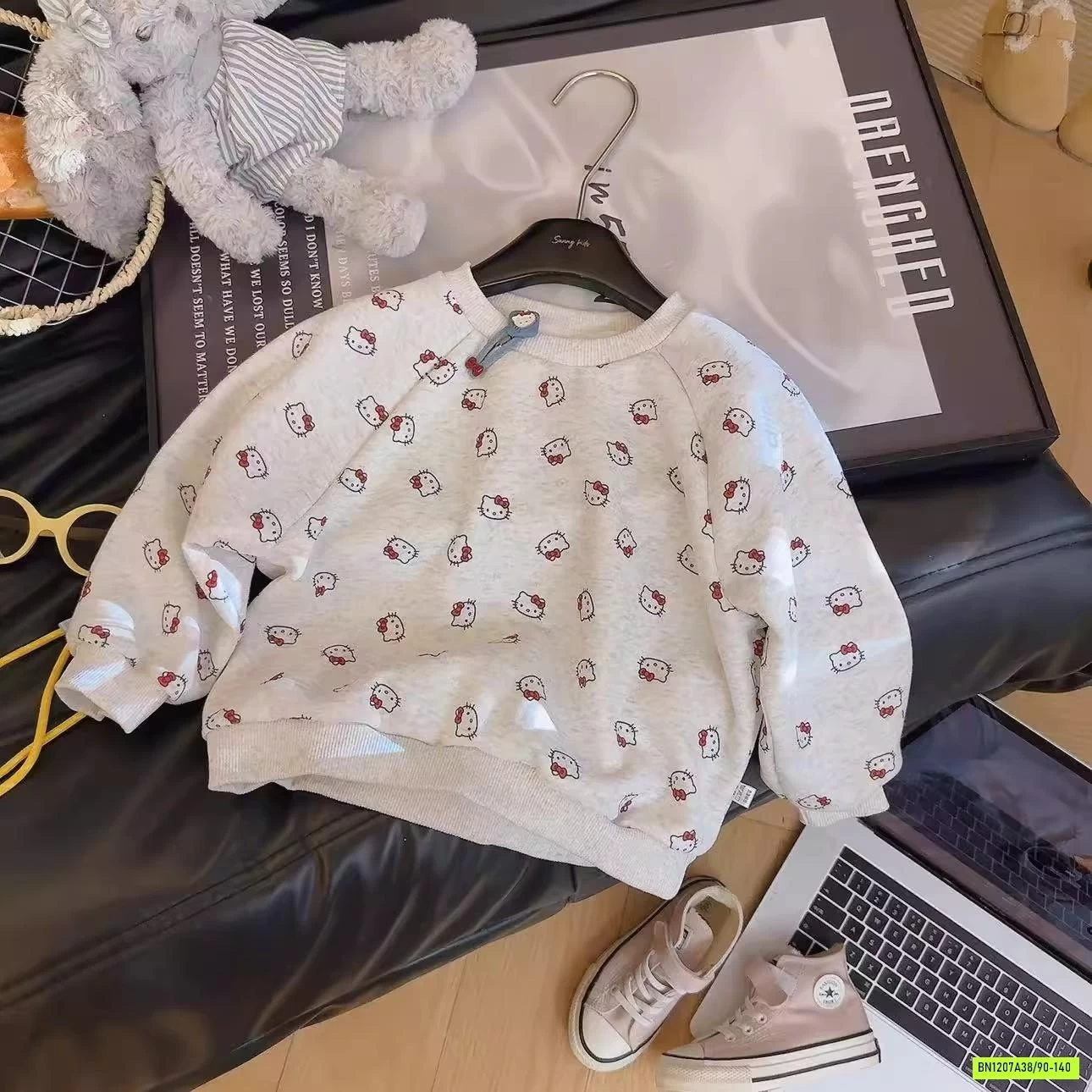 BỘ NỈ XÁM KITTY