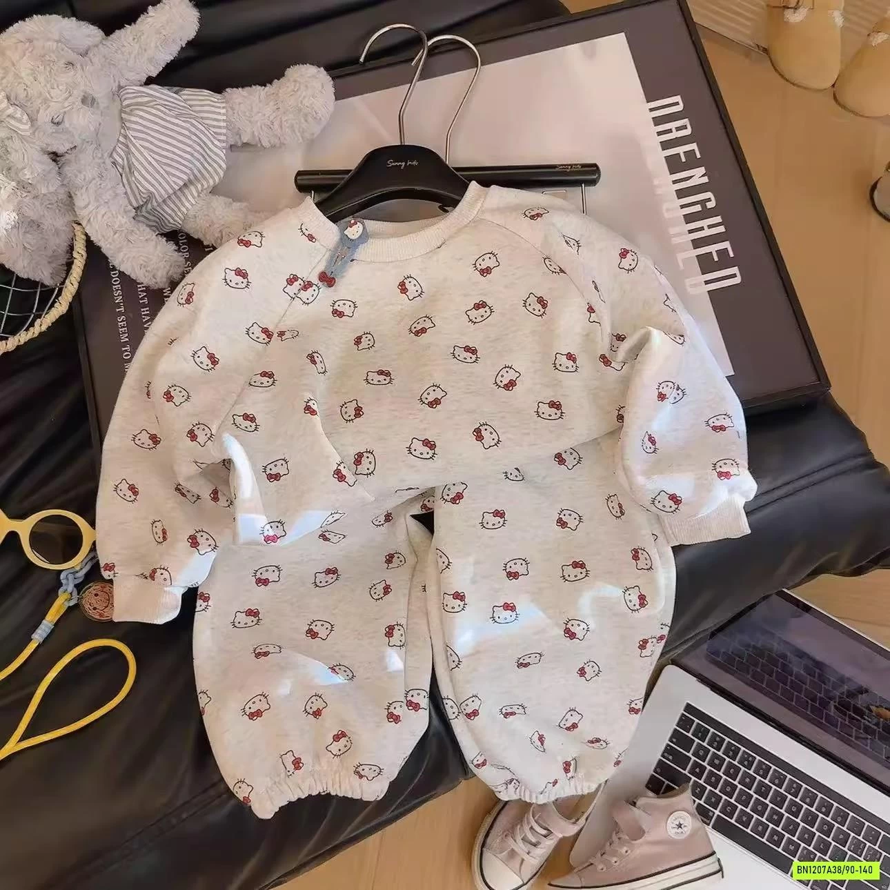 BỘ NỈ XÁM KITTY
