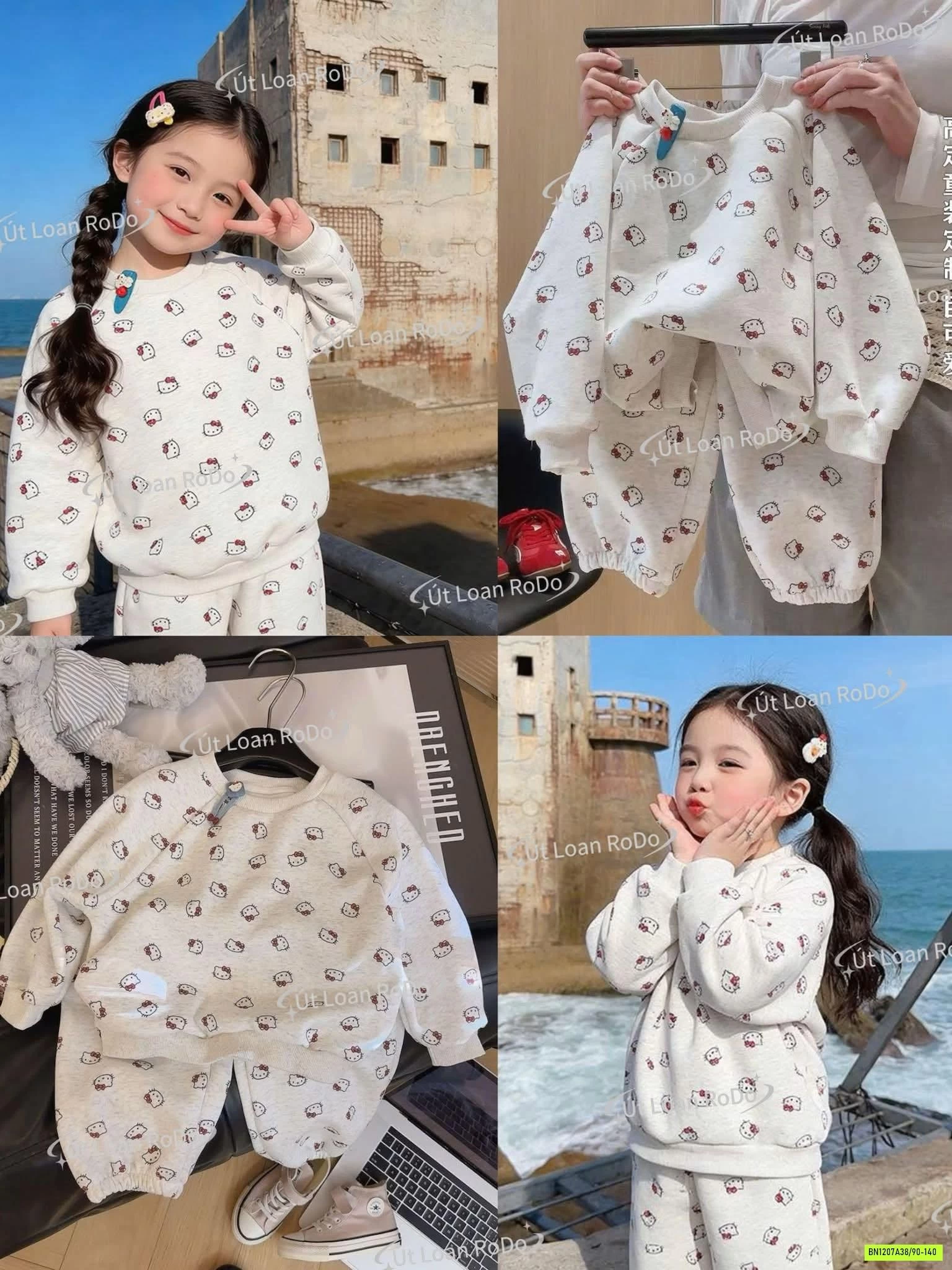 BỘ NỈ XÁM KITTY