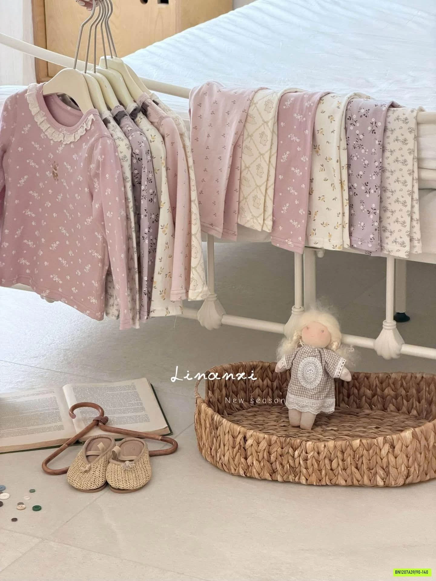 BỘ COTTON GIỮ NHIỆT LINANXI HOA NHÍ
