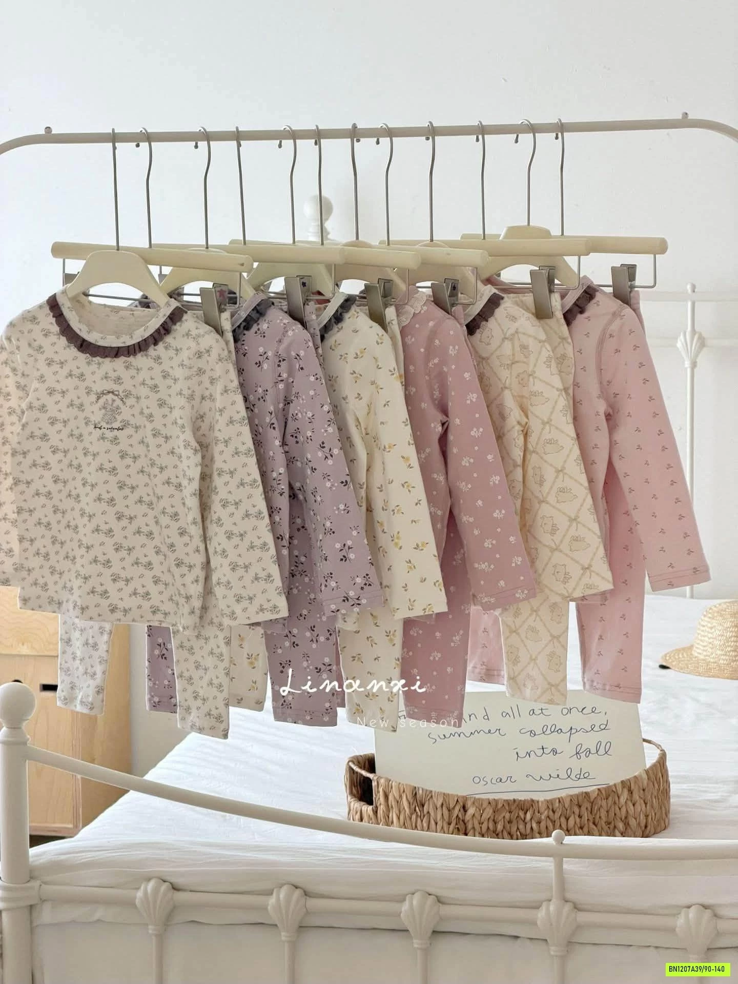 BỘ COTTON GIỮ NHIỆT LINANXI HOA NHÍ