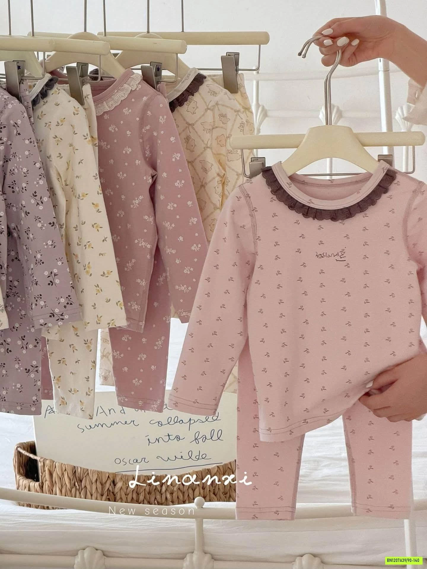 BỘ COTTON GIỮ NHIỆT LINANXI HOA NHÍ