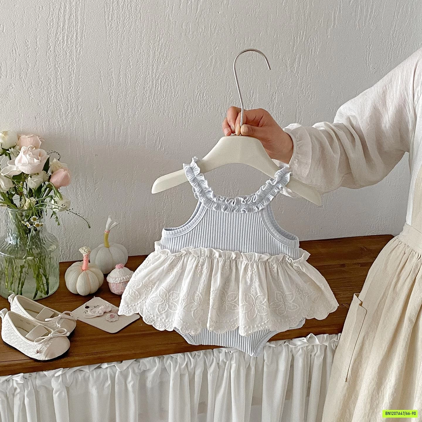 BODY GÂN 2 DÂY PHỐI VIỀN VÁY