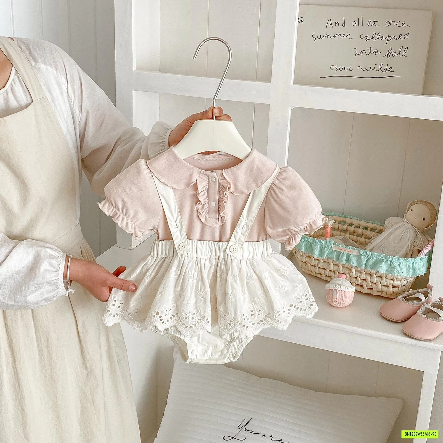 SÉT VÁY BODY YẾM HỒNG KEM