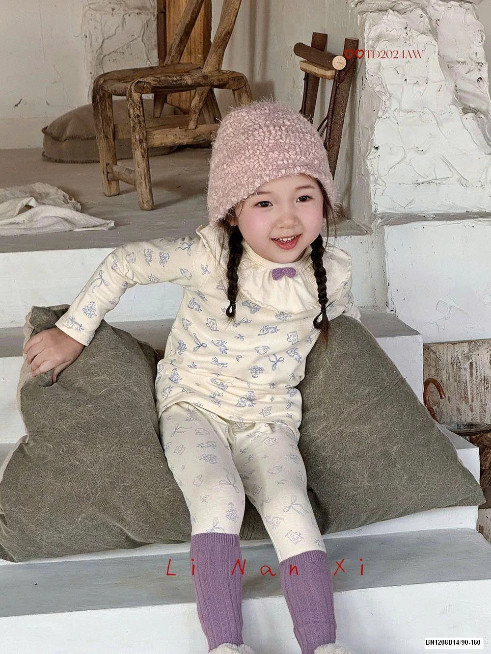 BỘ NGỦ LILANXI CỔ BÈO BÉ GÁI