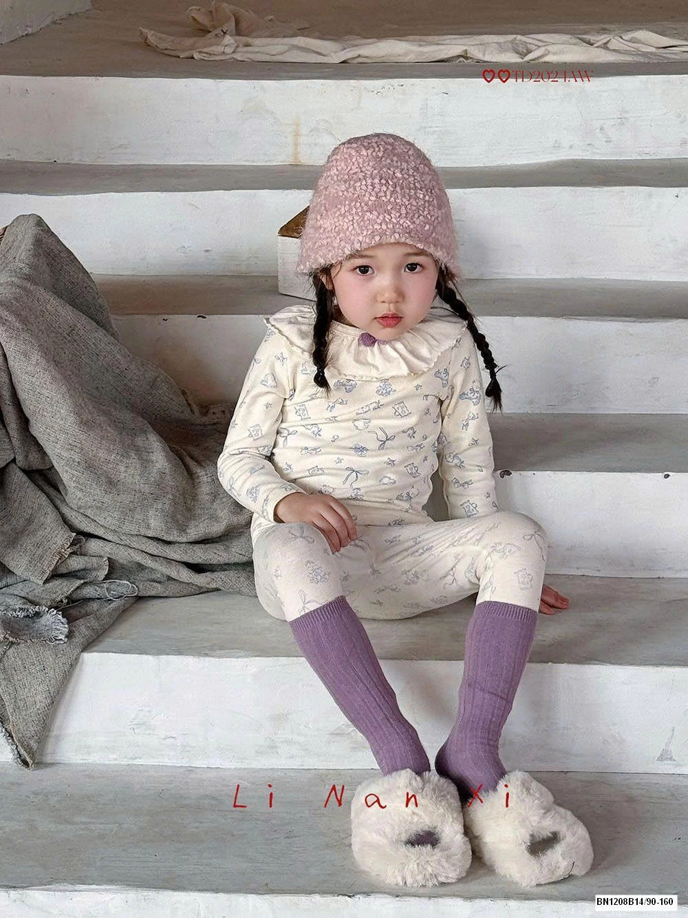 BỘ NGỦ LILANXI CỔ BÈO BÉ GÁI