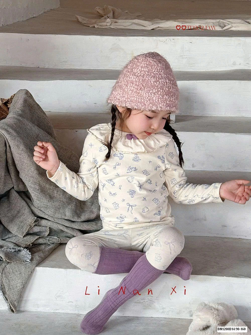 BỘ NGỦ LILANXI CỔ BÈO BÉ GÁI