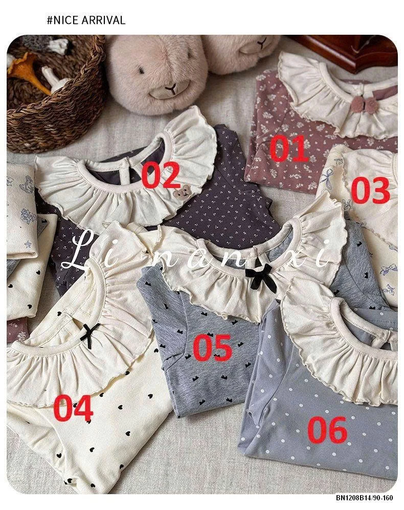 BỘ NGỦ LILANXI CỔ BÈO BÉ GÁI