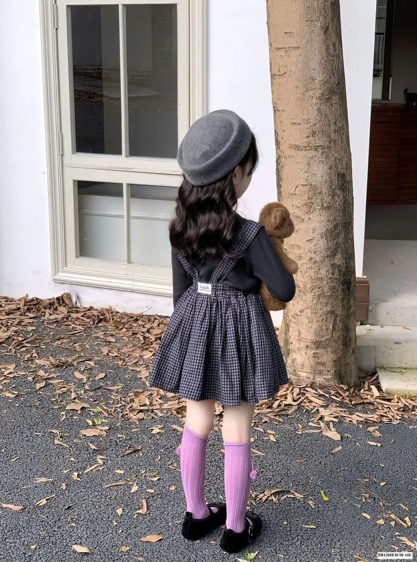 SET ÁO GIỮ NHIỆT MIX VÁY YẾM KẺ