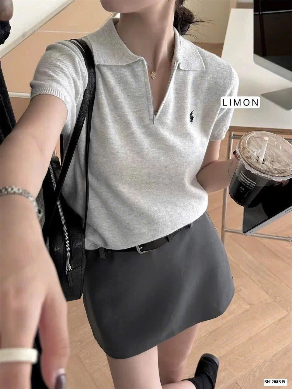 ÁO LEN PHỐI KHÓA POLO