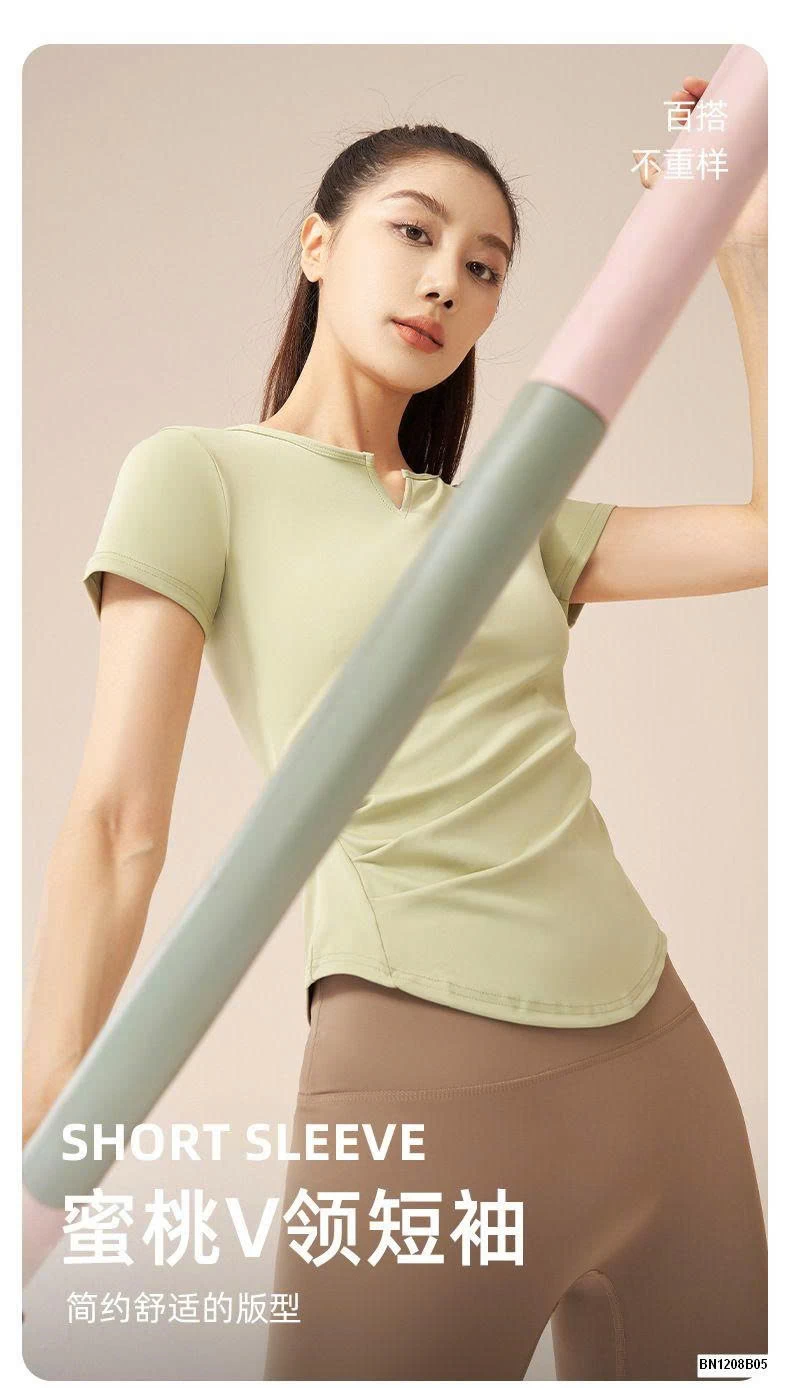 ÁO TẬP BO EO CỔ CHỮ V