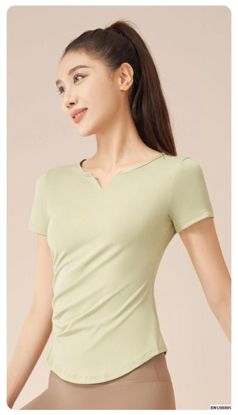 ÁO TẬP BO EO CỔ CHỮ V